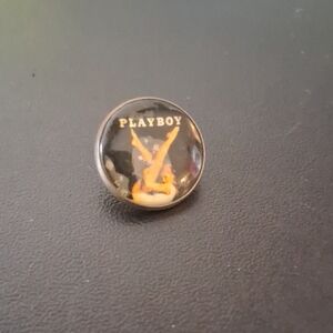 Playboy Iconic Black and Orange Badge